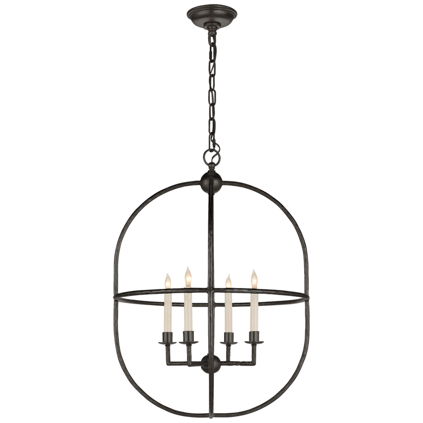 Desmond Open Oval Lantern - Aged Iron/Gild