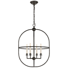 Desmond Open Oval Lantern - Aged Iron/Gild