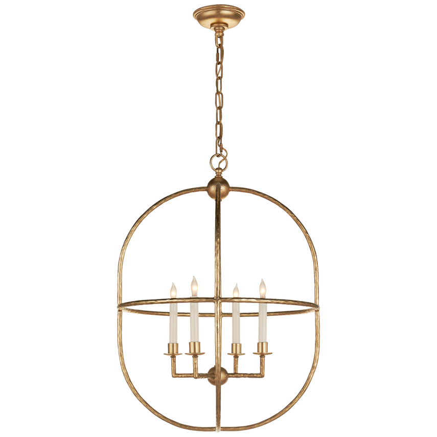 Desmond Open Oval Lantern - Aged Iron/Gild