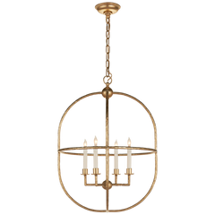 Desmond Open Oval Lantern - Aged Iron/Gild