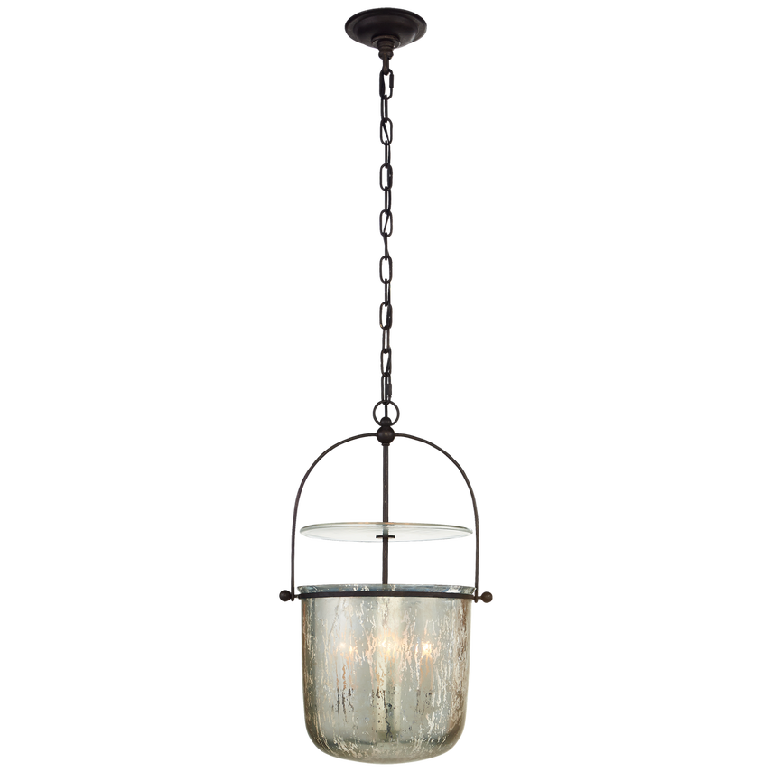 Lorford Smoke Bell Lantern - Aged Iron/Gild Iron