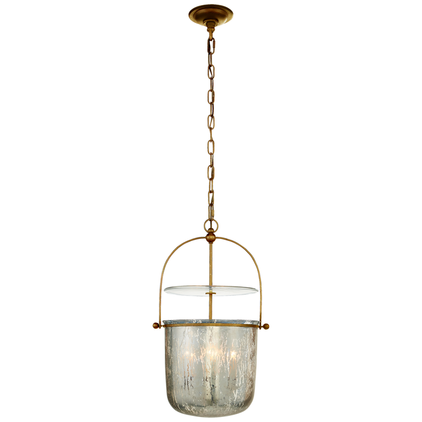 Lorford Smoke Bell Lantern - Aged Iron/Gild Iron