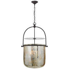 Lorford Smoke Bell Lantern - Aged Iron/Gild Iron