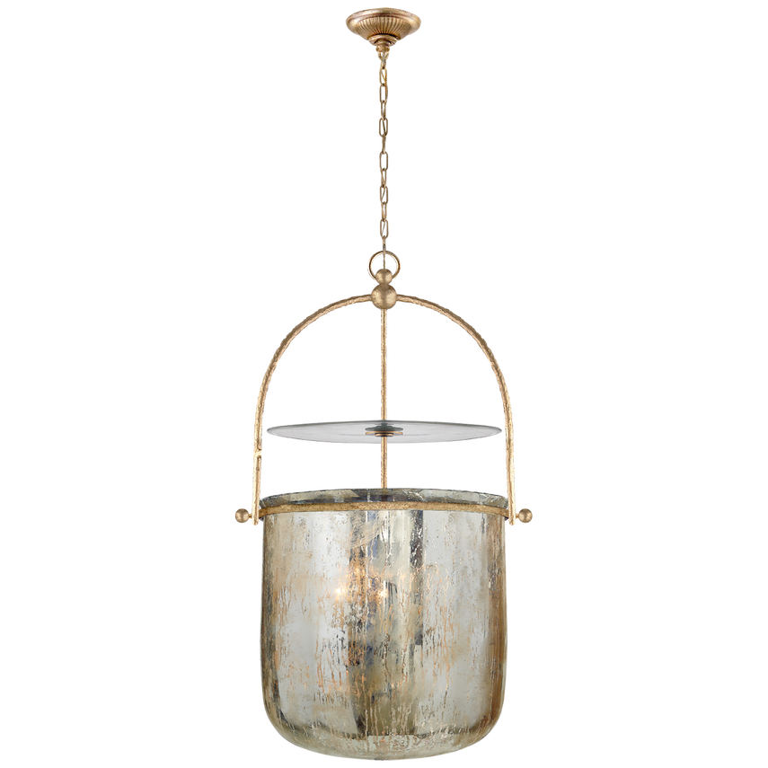 Lorford Smoke Bell Lantern - Aged Iron/Gild Iron