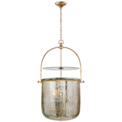 Lorford Smoke Bell Lantern - Aged Iron/Gild Iron