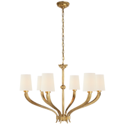 Ruhlmann 6Lt Chandelier - Antique Brass/Nickel