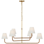 Basden Three Tier Chandelier - Rattan & Brass