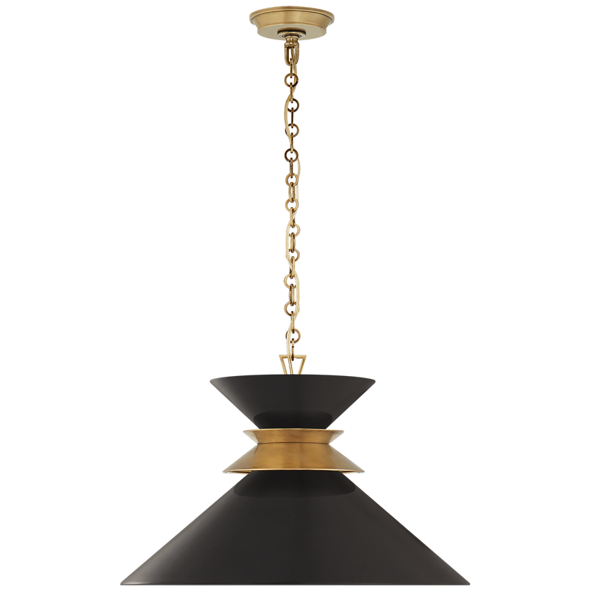 Alborg Stacked Pendant - Brass & Black/White