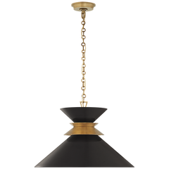 Alborg Stacked Pendant - Brass & Black/White