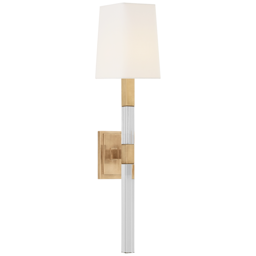 Reagan Crystal Tail Sconce - Brass/Nickel