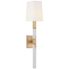 Reagan Crystal Tail Sconce - Brass/Nickel