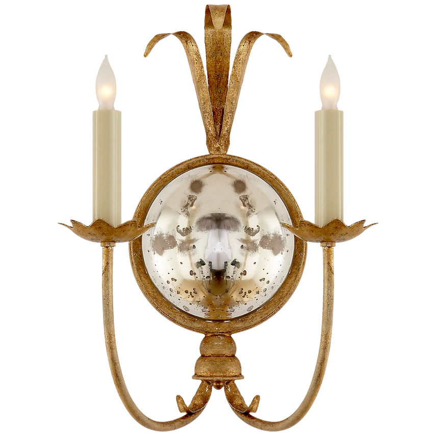 Gramercy Double Sconce - Gilded Iron
