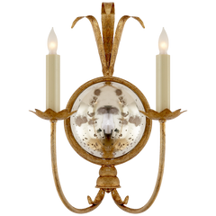 Gramercy Double Sconce - Gilded Iron