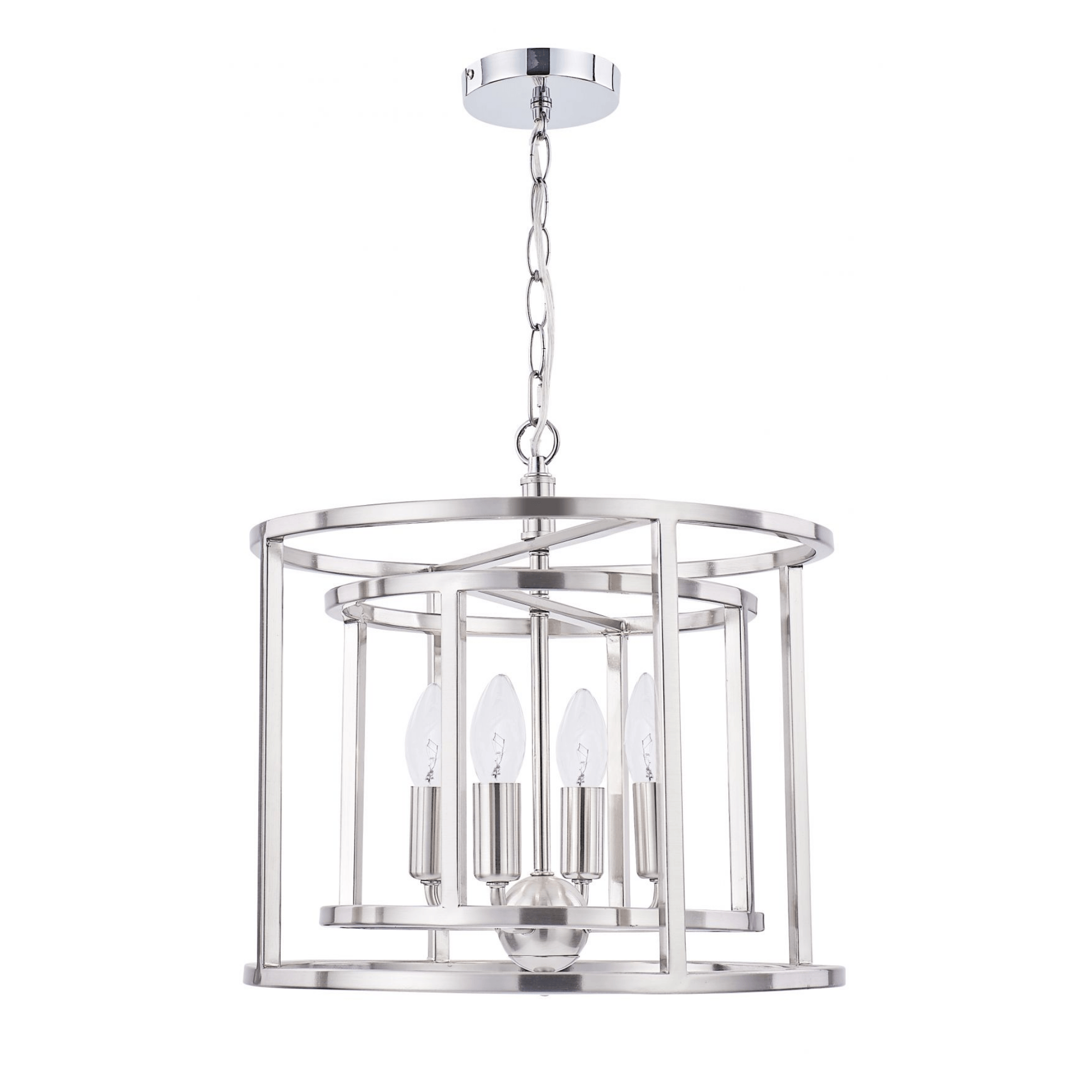 Chester 4 Light Pendant Satin Chrome - Cusack Lighting