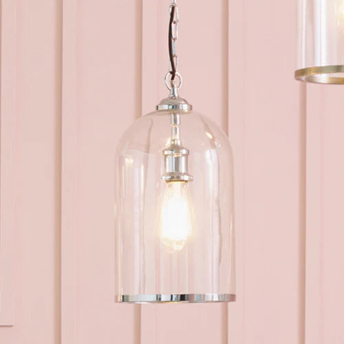 Chime Clear Glass Antique Pendant with Gold/Silver Finish - Cusack Lighting