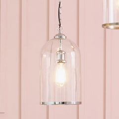 Chime Clear Glass Antique Pendant with Gold/Silver Finish - Cusack Lighting