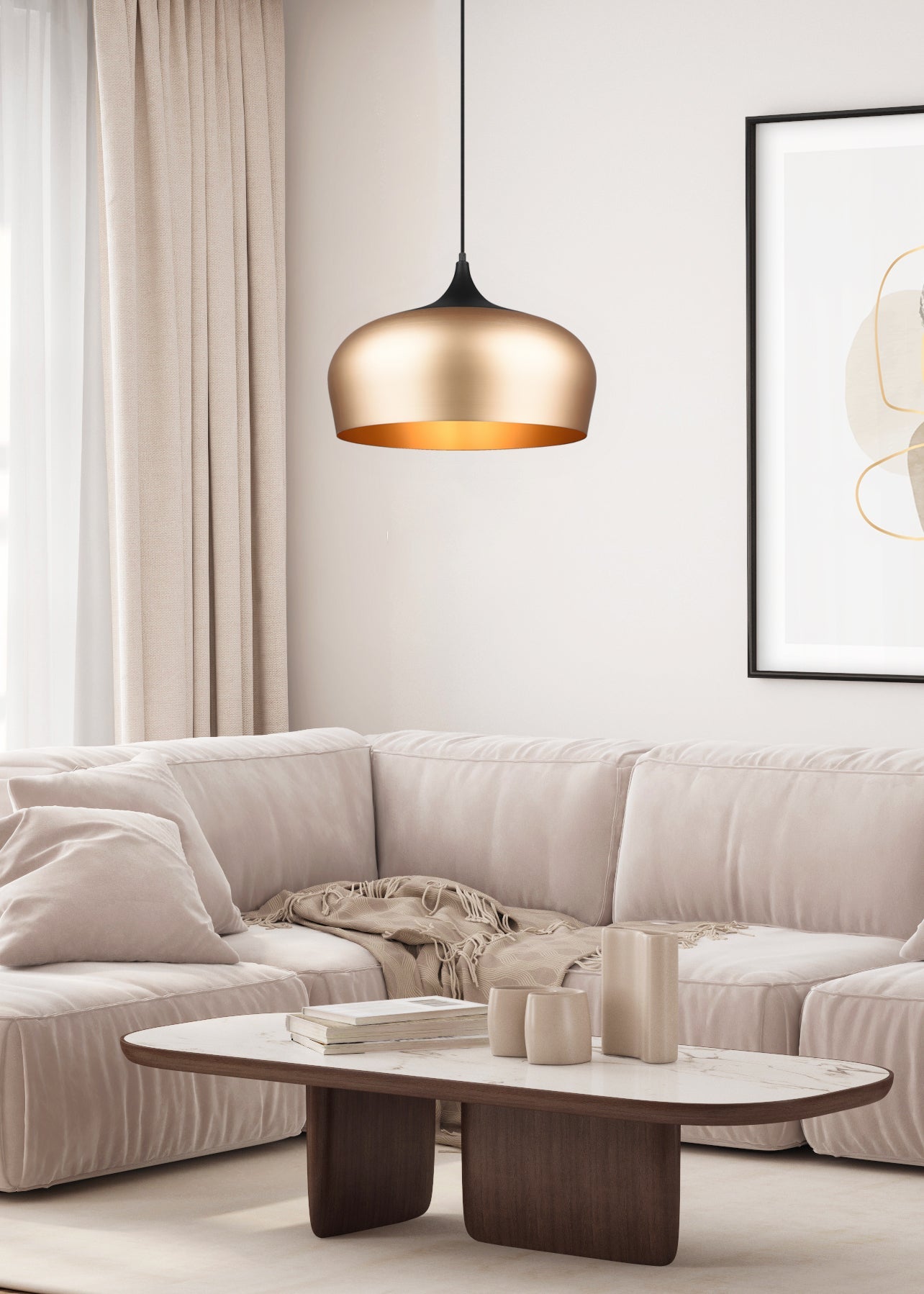 Chiron Hanging Pendant - Matt  Brass