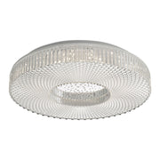 Dar Cimona Medium LED Flush Ceiling Light - Clear Finish