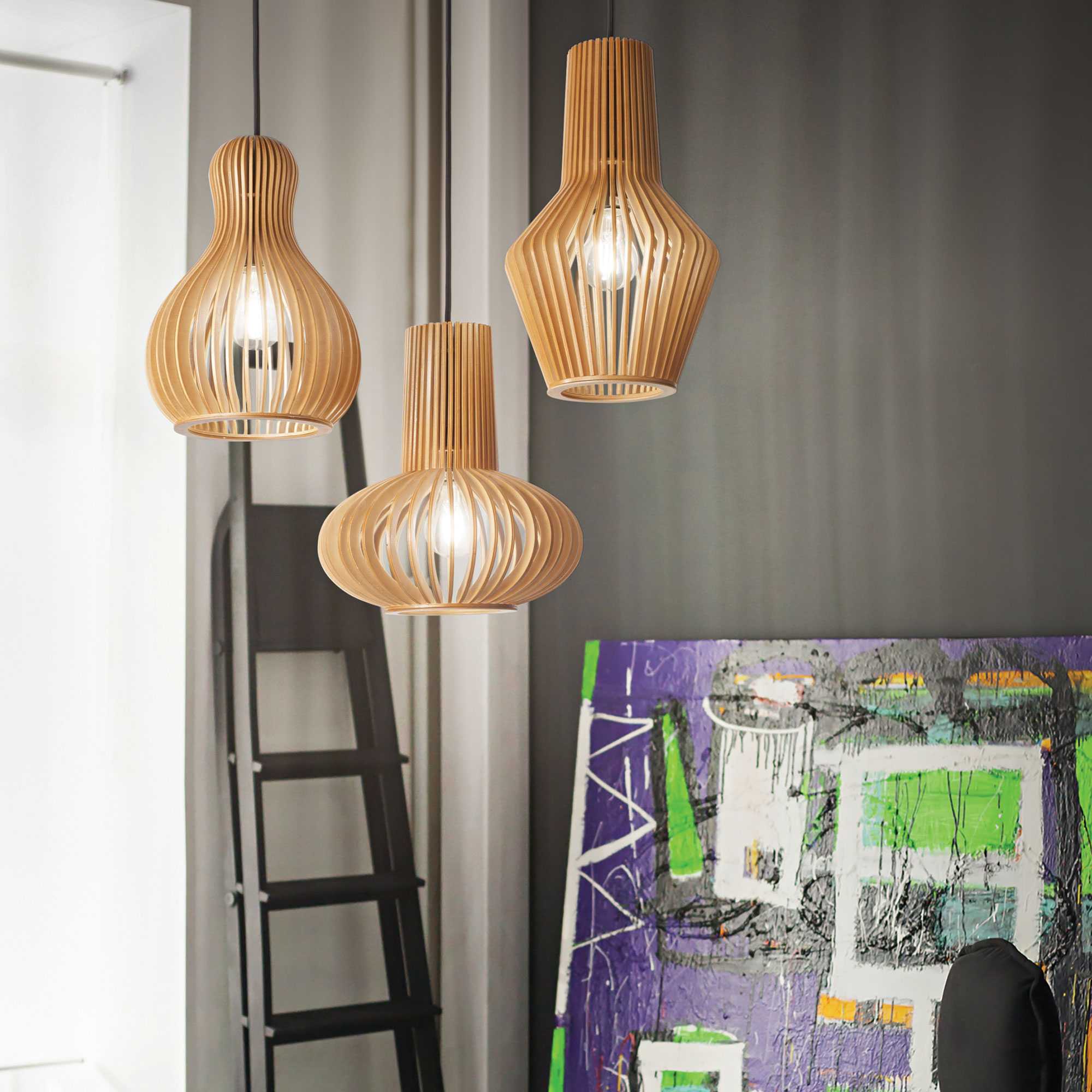 Citrus Pendant various Shape - Wood Finish - Cusack Lighting