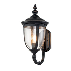 Cleveland Medium Up Wall Lantern - Weathered Bronze Finish