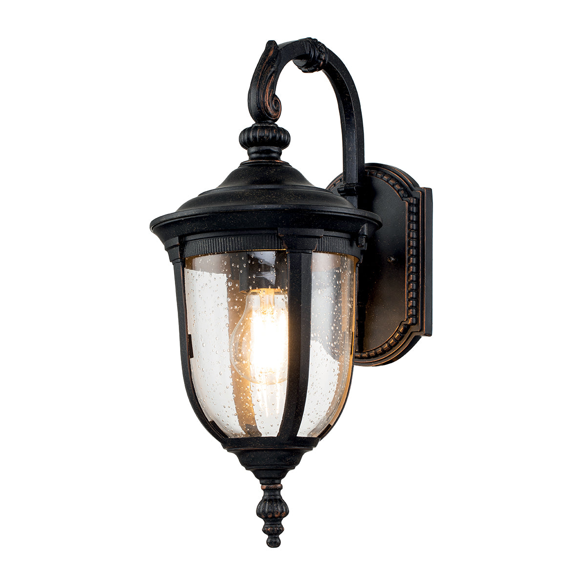 Cleveland Small Down Wall Lantern - Weathered Bronze Finish