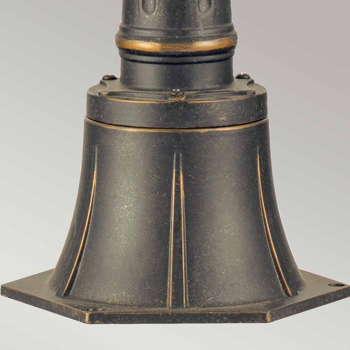 Cleveland 1 Light Small/Medium Pillar Lantern - Weathered Bronze IP44