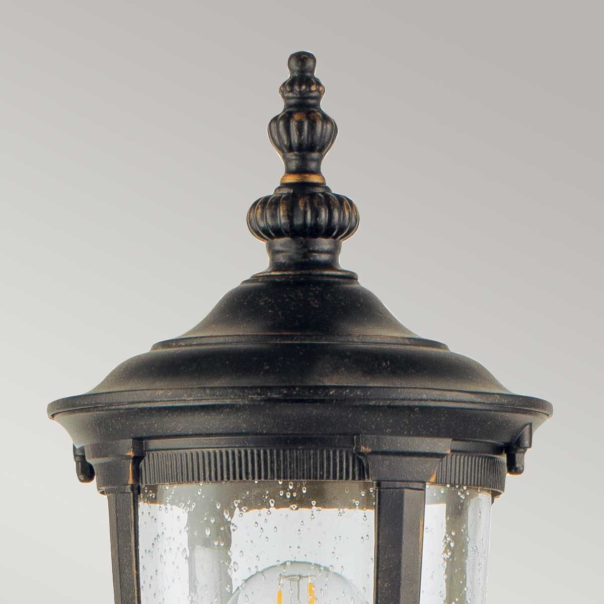 Cleveland 1 Light Small/Medium Pillar Lantern - Weathered Bronze IP44