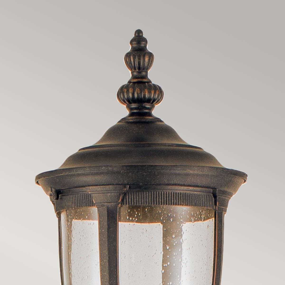 Cleveland 1 Light Small/Medium Pillar Lantern - Weathered Bronze IP44