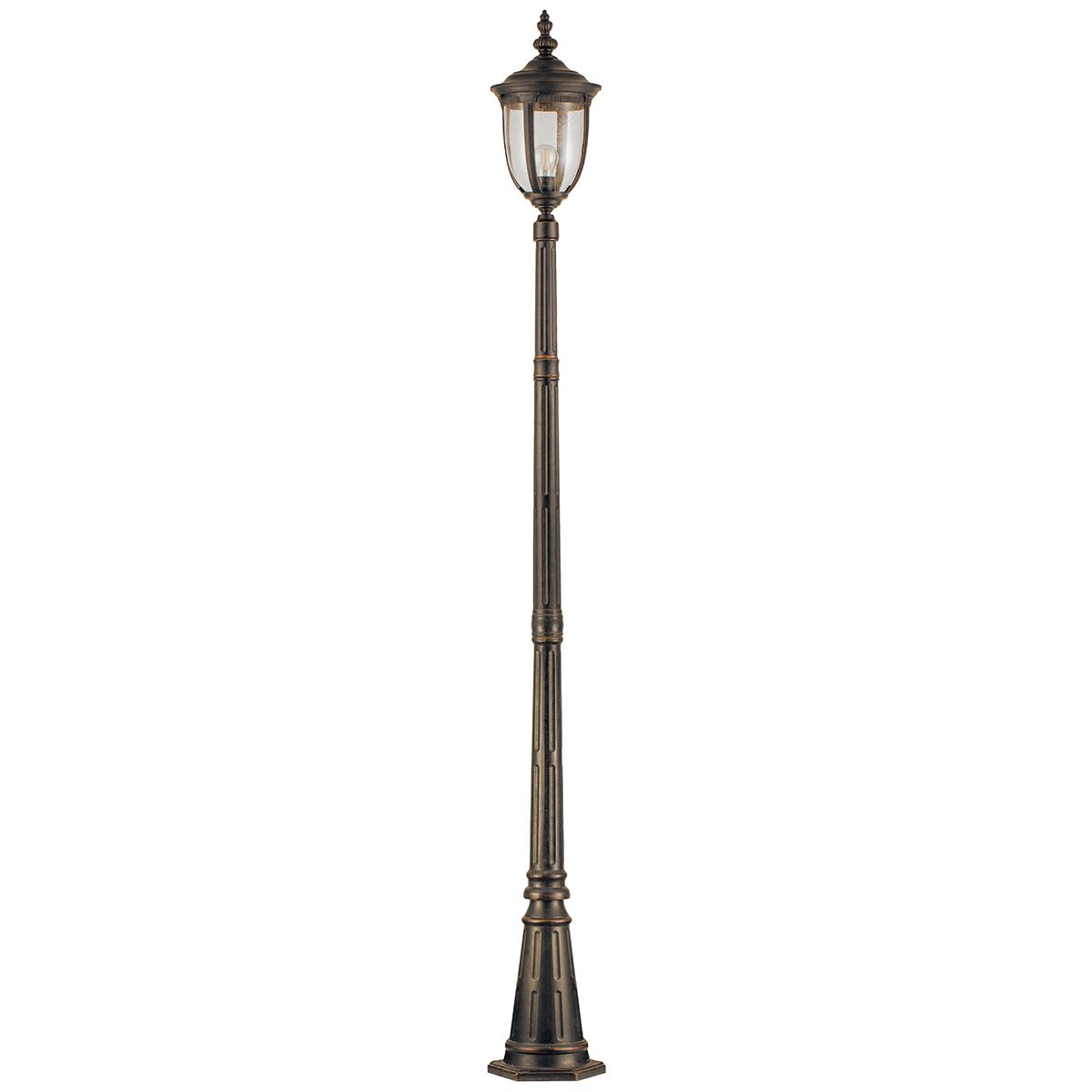 Cleveland 1 Light Small/Medium Pillar Lantern - Weathered Bronze IP44