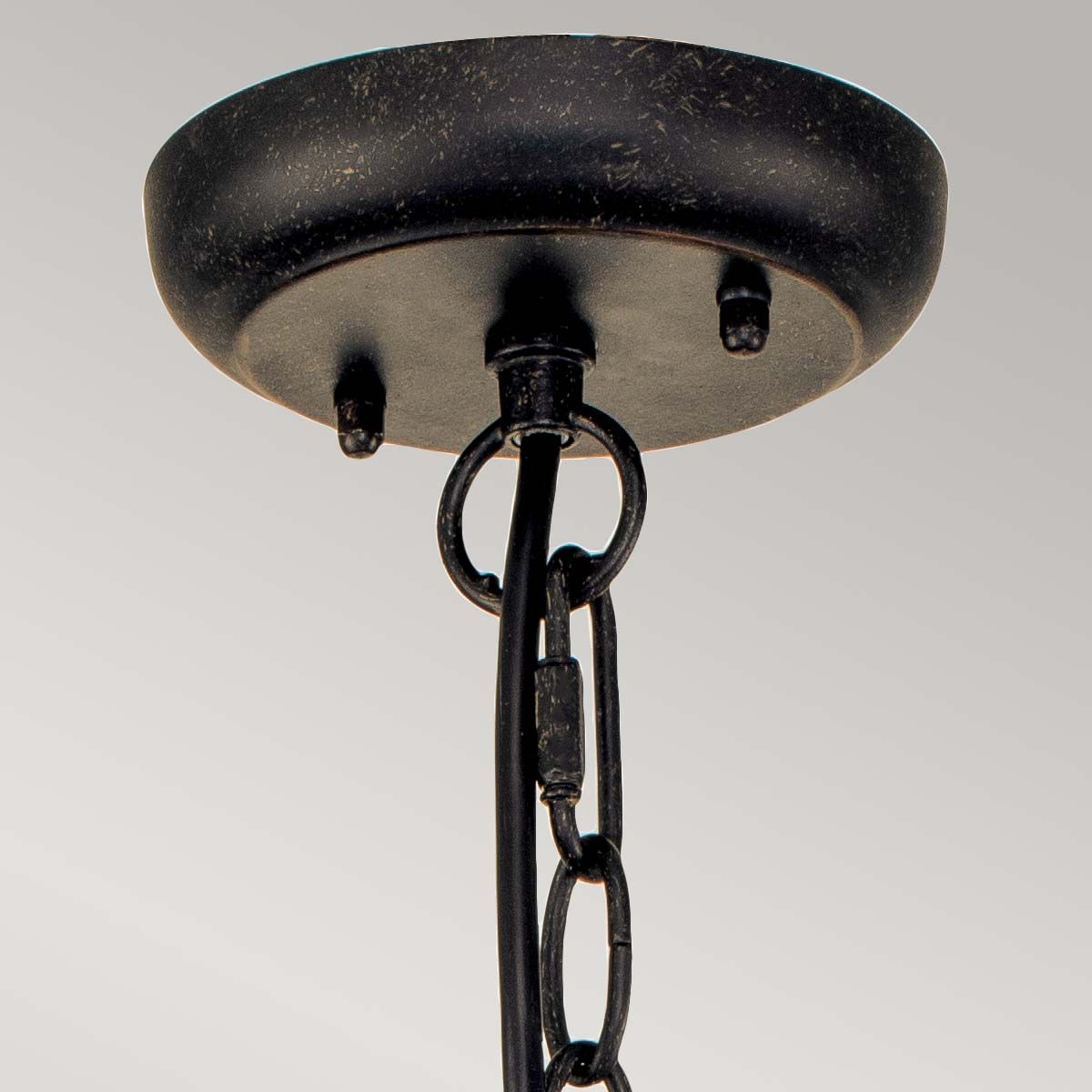 Cleveland 1 Light Small Chain Lantern - Weathered Bronze IP44 E27