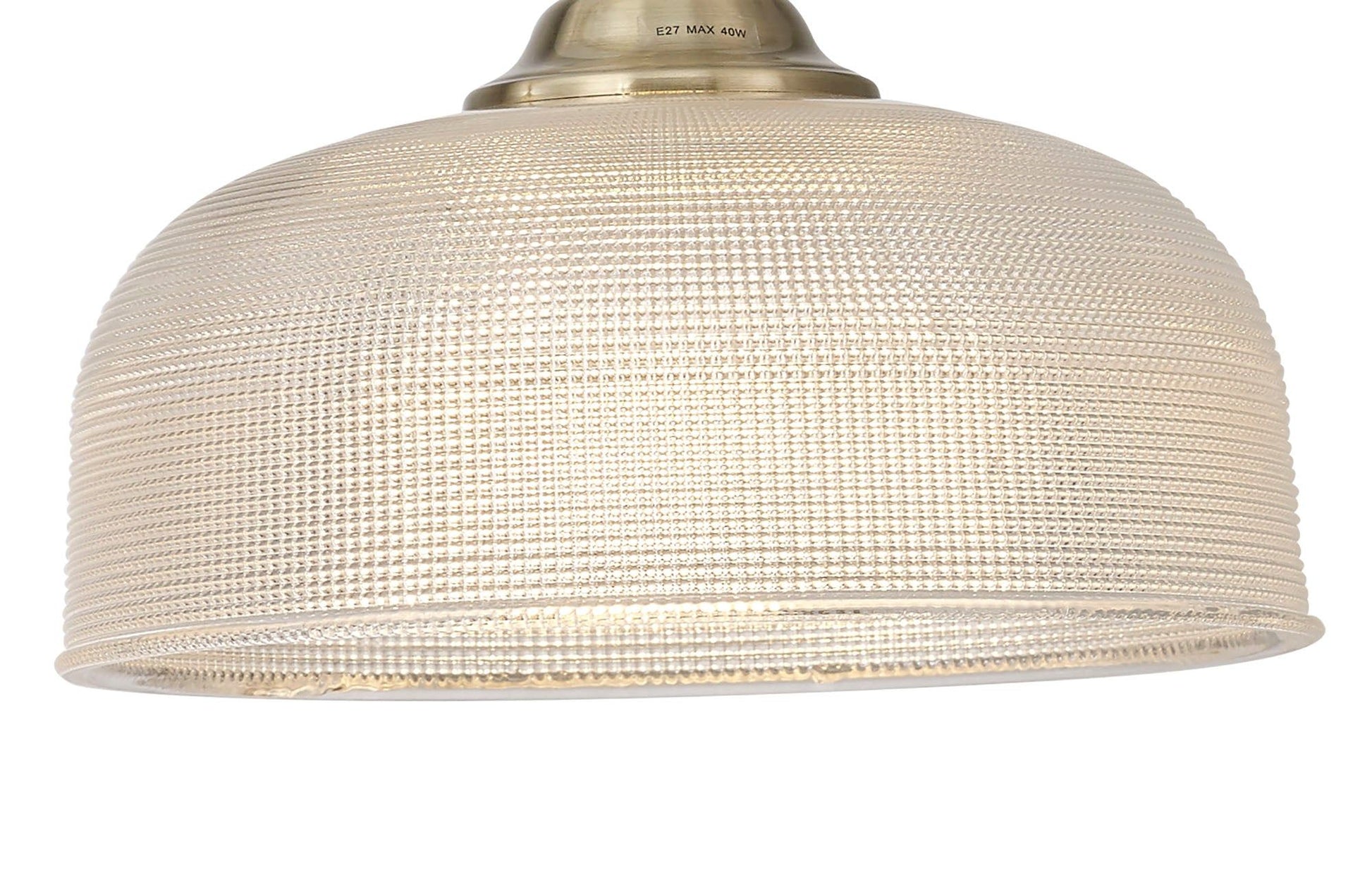 Shelbourne Semi Flush / Pendant Bar, 2 Light Adjustable E27, Satin Nickel, Polished Nickel, Antique Brass / Prismatic Glass