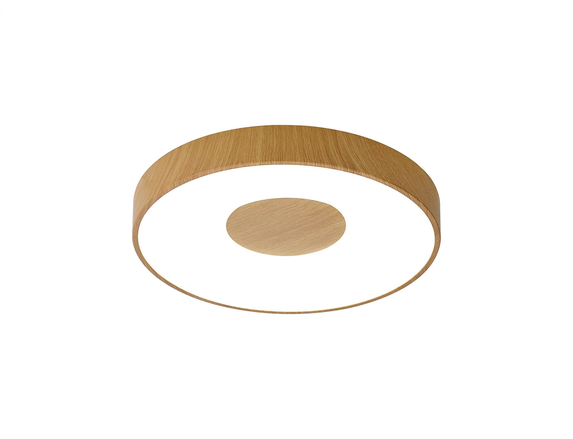 Coin Round Ceiling 80W LED With Remote Control 2700K-5000K, 3900lm, Wood Effect, 3yrs Warranty