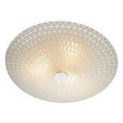 Dar Colby 3 Light Glass Flush - Cusack Lighting