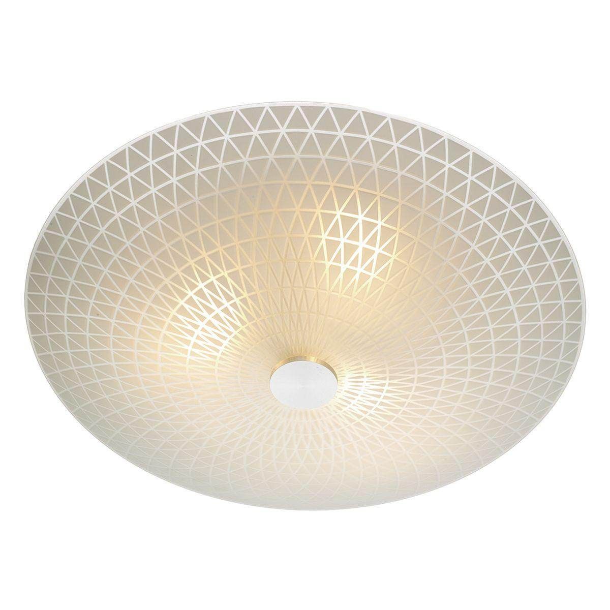 Dar Colby 3 Light Glass Flush - Cusack Lighting