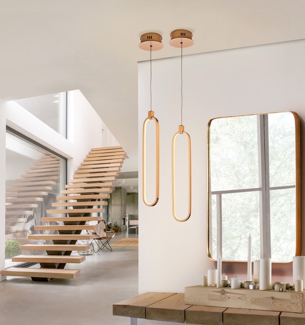 Colette· Led Lamp 1 L. Rose Gold, Chrome