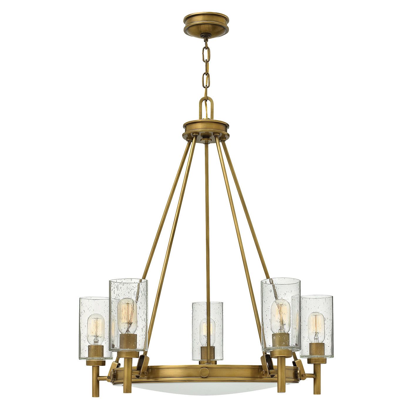 Collier 5L Island Ceiling Light - Heritage Brass Finish