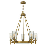 Collier 5L Island Ceiling Light - Heritage Brass Finish