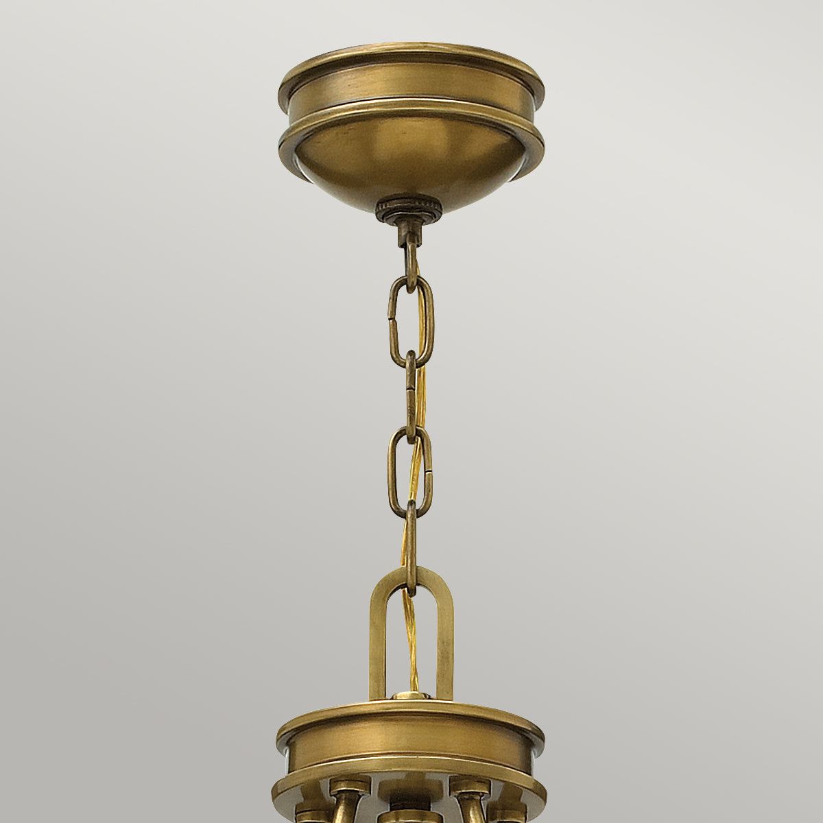 Collier 5L Island Ceiling Light - Heritage Brass Finish