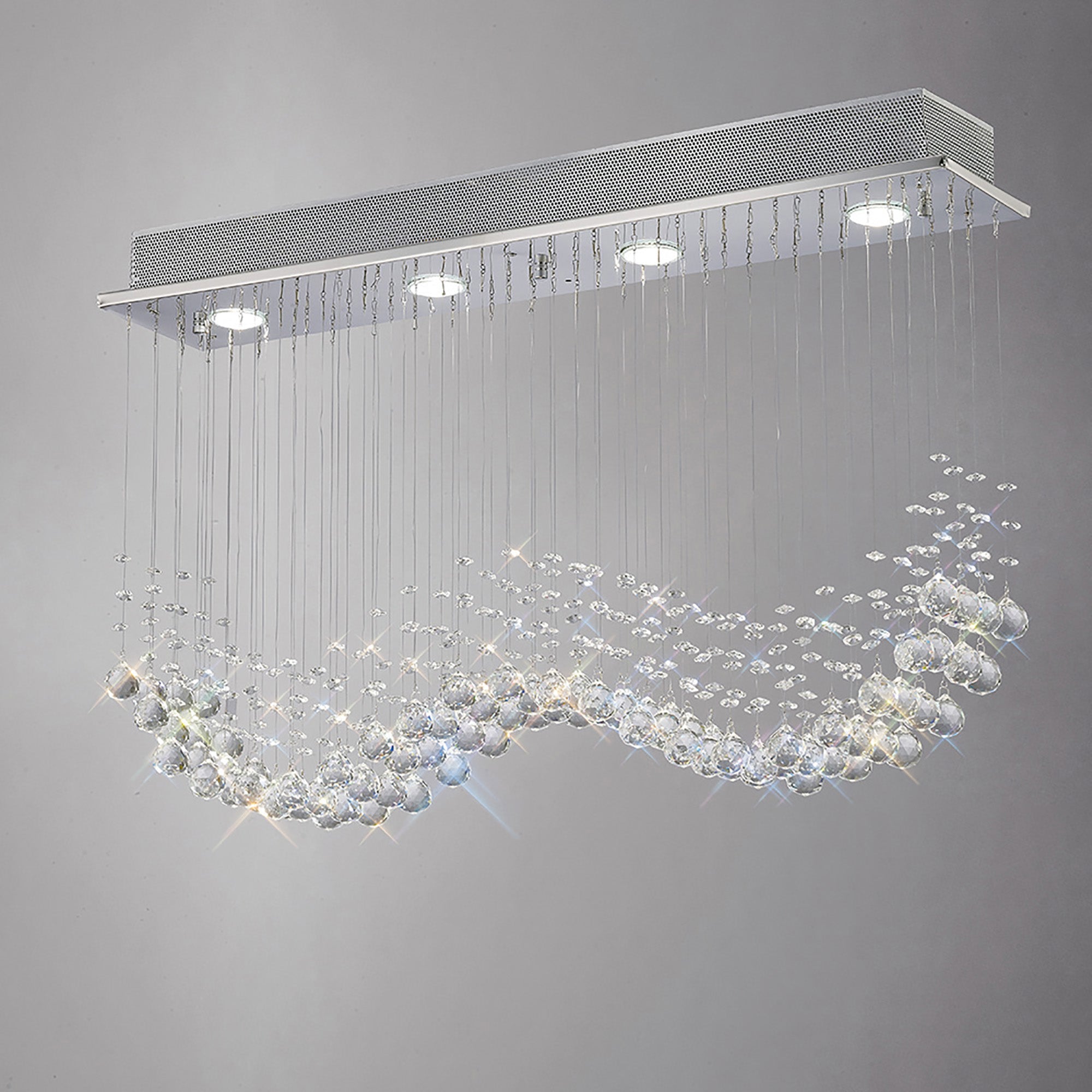 Colorado 4Lt/6Lt Linear Pendant - Polished Chrome/French Gold