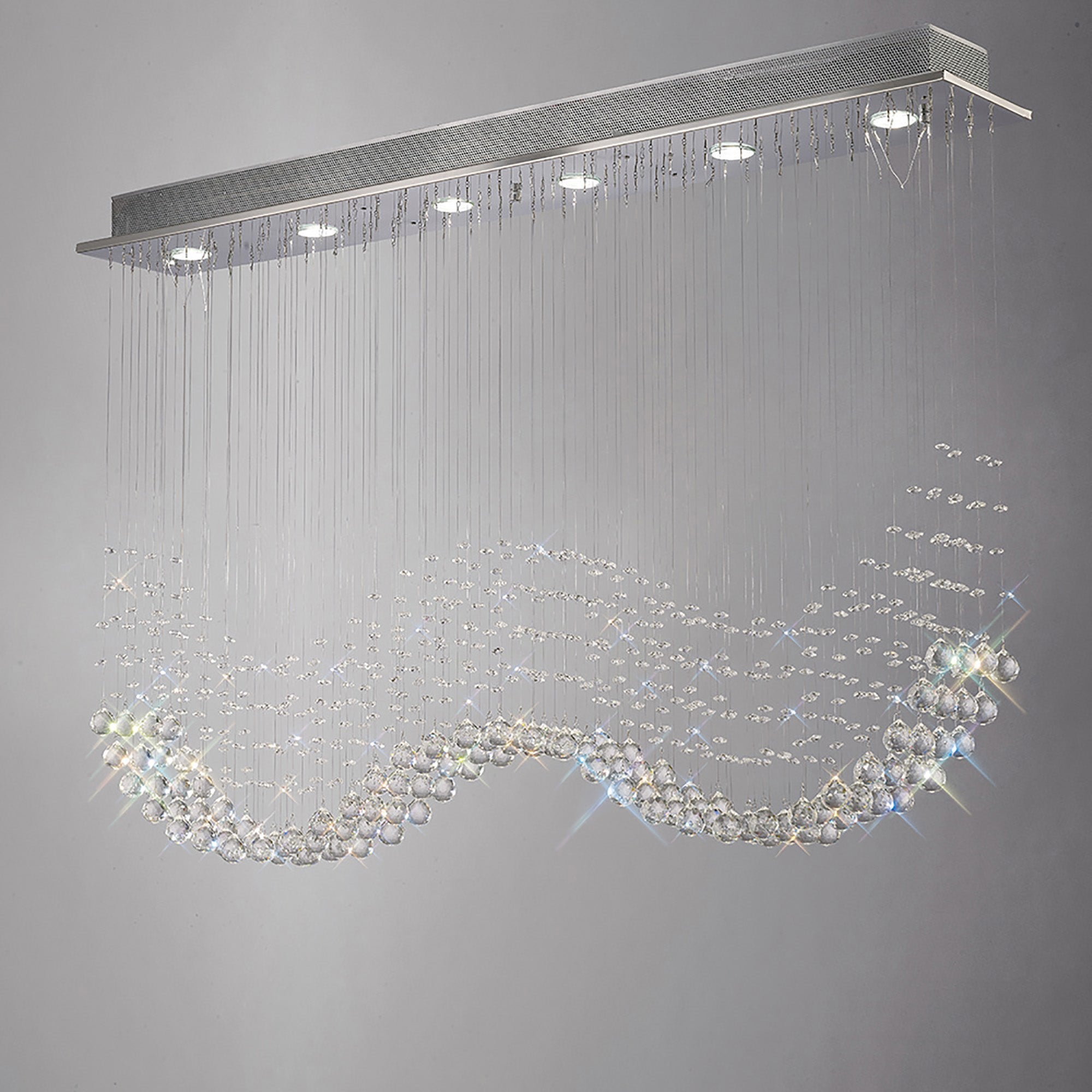 Colorado 4Lt/6Lt Linear Pendant - Polished Chrome/French Gold