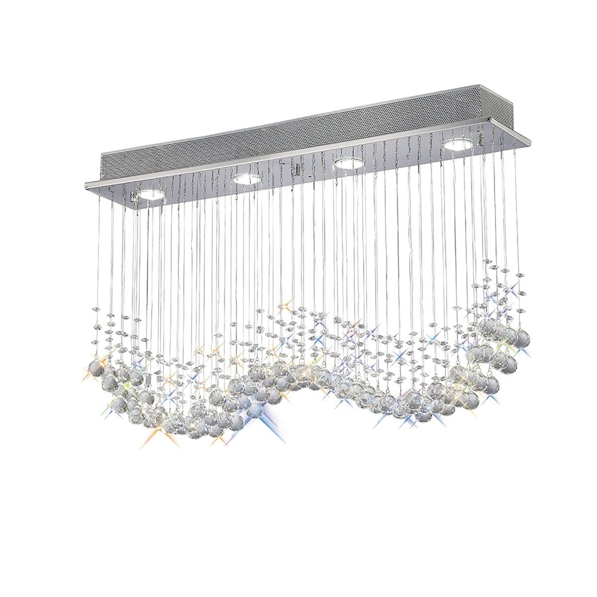 Colorado 4Lt/6Lt Linear Pendant - Polished Chrome/French Gold