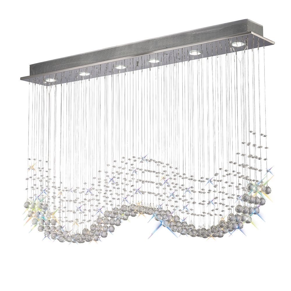 Colorado 4Lt/6Lt Linear Pendant - Polished Chrome/French Gold