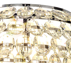 Coniston Wall Lamp, 2 Light E14, Polished Chrome/French Gold Crystal