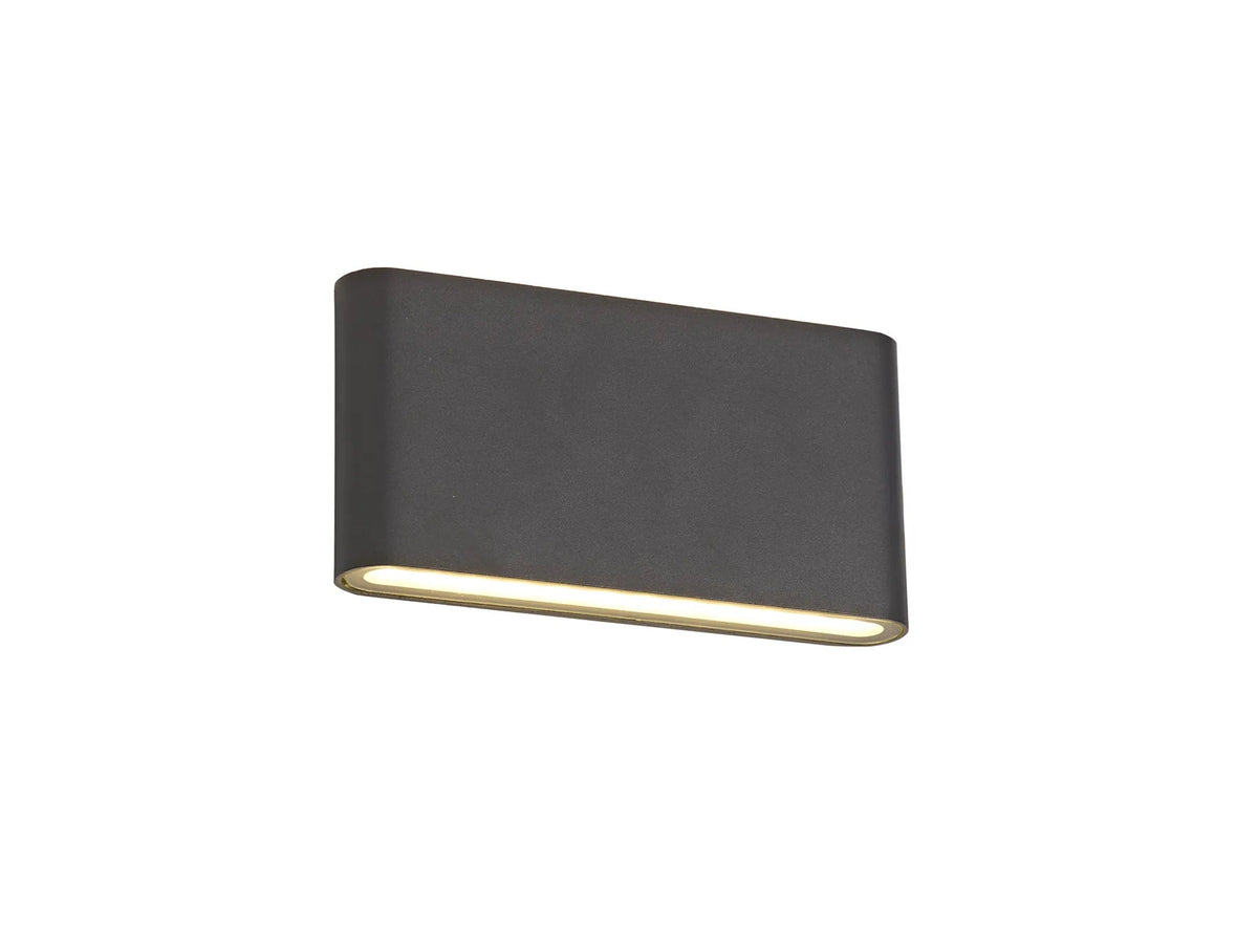 Contour Up/Down Outdoor Wall Light IP54 - Anthracite/ Sand White