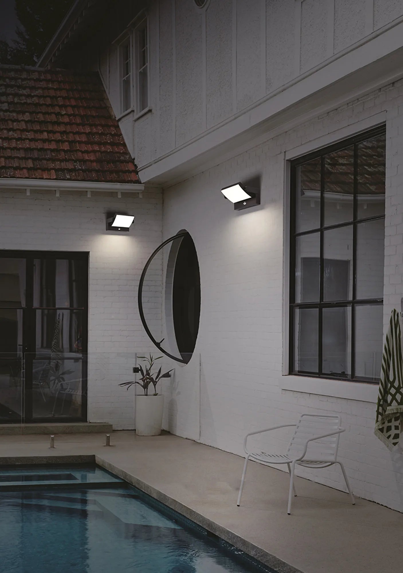 Cooper Outdoor IP54 LED Wall Lamp - Black/White