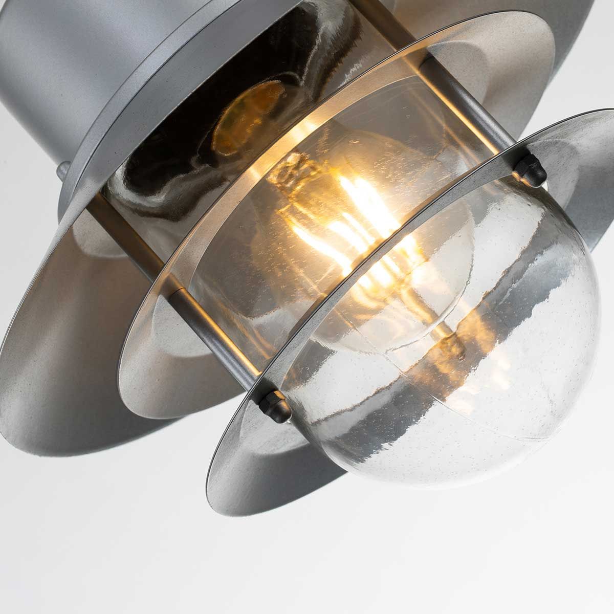 Copenhagen 1 Light Chain Lantern - Black/Silver IP44 E27