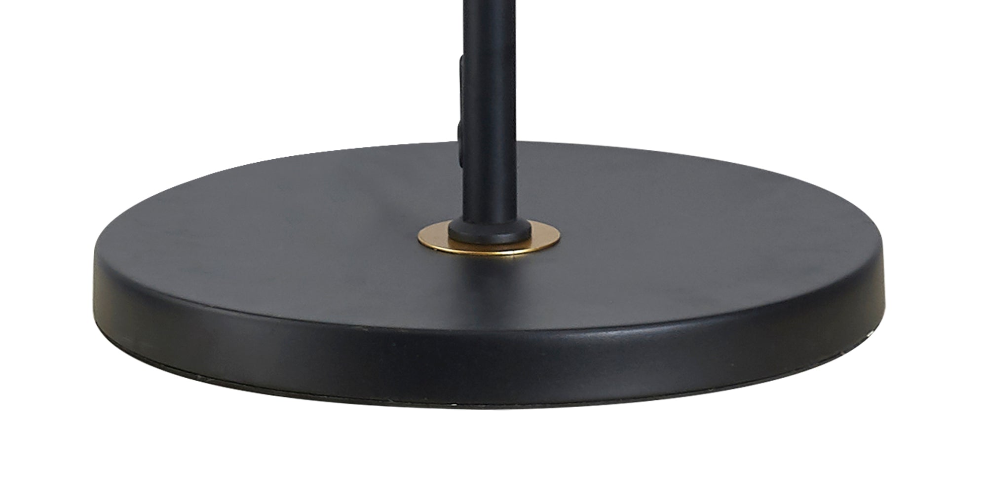 Corfu Double Ring Floor Lamp, 1 Light E27, Matt Black  &  Painted Gold, G95 & 120 Lamp Recommended