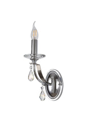 Syne Wall Lamp 1/2 Light E14, Polished Chrome/Satin Nickel/Clear Crystal