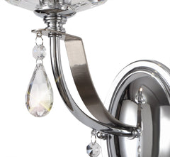 Syne Wall Lamp 1/2 Light E14, Polished Chrome/Satin Nickel/Clear Crystal