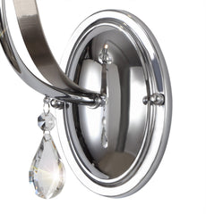 Syne Wall Lamp 1/2 Light E14, Polished Chrome/Satin Nickel/Clear Crystal